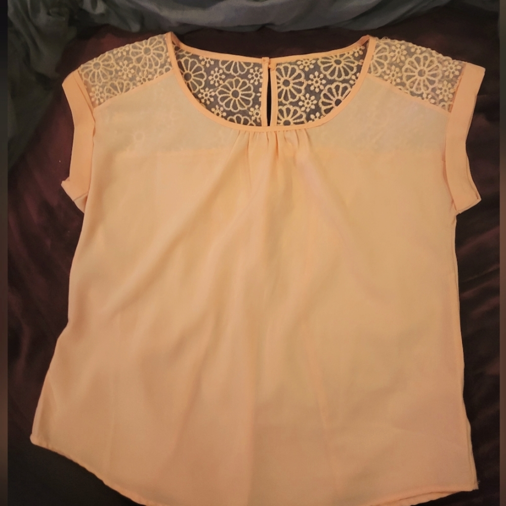 Peach colored shirt size medium